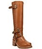 Dingo Fillmore Leather Studded Buckle Straps Tall Boots - Image 1