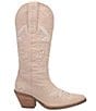 Color:Sand - Image 2 - Full Bloom Floral Embroidered Leather Western Tall Boots