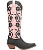 Color:Black - Image 2 - Goodness Gracious Leather Floral Tall Western Boots