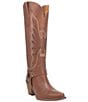 Color:Brown - Image 1 - Heavens To Betsy Leather Winged Eagle Stitch Tall Western Boots