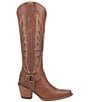 Color:Brown - Image 2 - Heavens To Betsy Leather Winged Eagle Stitch Tall Western Boots