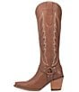 Color:Brown - Image 4 - Heavens To Betsy Leather Winged Eagle Stitch Tall Western Boots