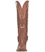 Color:Brown - Image 5 - Heavens To Betsy Leather Winged Eagle Stitch Tall Western Boots