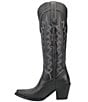 Color:Black - Image 4 - High Cotton Leather Tall Western Boots
