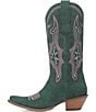Color:Green - Image 4 - Hot Sauce Suede Western Boots