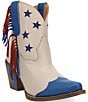Dingo Liberty Leather Fringed Patriotic Booties - Image 1