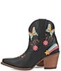 Color:Black - Image 4 - Melody Leather Embroidered Western Booties
