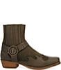 Dingo Men's Bandit Suede and Leather Coin Harness Western Ankle Boots - Image 2