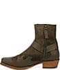 Dingo Men's Bandit Suede and Leather Coin Harness Western Ankle Boots - Image 4