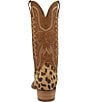 Dingo Men's Bulls Eye Leopard Print Suede Western Boots - Image 3