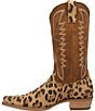 Dingo Men's Bulls Eye Leopard Print Suede Western Boots - Image 4