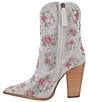 Color:Floral - Image 4 - Neon Moon Rhinestone Embellished Leather Floral Western Mid Boots