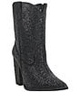Color:Black - Image 1 - Neon Moon Rhinestone Embellished Leather Western Mid Boots