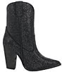 Color:Black - Image 2 - Neon Moon Rhinestone Embellished Leather Western Mid Boots