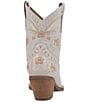 Color:White - Image 3 - Primrose Leather Feather & Floral Embroidered Western Booties