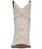 Color:White - Image 5 - Primrose Leather Feather & Floral Embroidered Western Booties