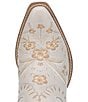 Color:White - Image 6 - Primrose Leather Feather & Floral Embroidered Western Booties