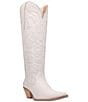 Color:White - Image 1 - Raisin Kane Embossed Leather Tall Western Boots