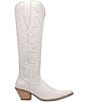 Color:White - Image 2 - Raisin Kane Embossed Leather Tall Western Boots
