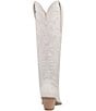 Color:White - Image 3 - Raisin Kane Embossed Leather Tall Western Boots