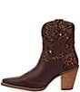 Dingo Run Wild Leather Leopard Print Suede Western Booties - Image 4