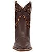 Dingo Run Wild Leather Leopard Print Suede Western Booties - Image 5