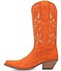 Color:Orange - Image 4 - Sabana Suede Cut Out Western Boots