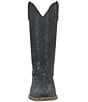 Color:Black - Image 5 - Silver Dollar Rhinestone Embellished Leather Western Boots