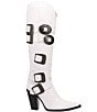Dingo Spurwest Leather Buckled Strap Over The Knee Western Boots - Image 3