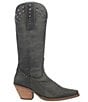 Color:Black - Image 2 - Talkin Rodeo Tall Studded Leather Western Boots