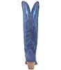 Color:Blue - Image 3 - Thunder Road Suede Tall Western Boots