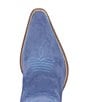 Color:Blue - Image 6 - Thunder Road Suede Tall Western Boots