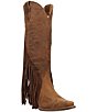 Dingo Walk West Leather Suede Fringe Western Tall Boots - Image 1