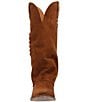 Dingo Wild Thang Suede Leopard Print Accent Cuffed Shaft Western Tall Boots - Image 5