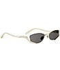 Dior Women's Dior Bow B1U 55mm Oval Sunglasses - Image 3