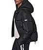 DKNY Attached Hoodie Faux Fur Zip Front Puffer - Image 3