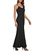 Color:Black - Image 4 - Beaded Asymmetrical Neckline Sleeveless Gown