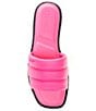 Color:Shocking Pink - Image 5 - Bethea Puff Leather Slide Sandals