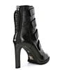 Color:Black - Image 2 - Blake Strappy Leather Peep Toe Stiletto Booties