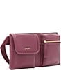 Color:Boysenberry - Image 4 - Brook Leather Sling Belt Bag