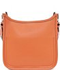 Color:Fire Orange - Image 2 - Brook Vegan Leather Messenger Crossbody Bag