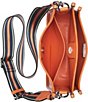 Color:Fire Orange - Image 3 - Brook Vegan Leather Messenger Crossbody Bag