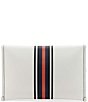 Color:White - Image 2 - Brook Vegan Leather Striped Clutch