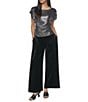DKNY by Donna Karan Woven Mirror Scoop Neck Short Sleeve Top - Image 4