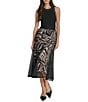 Donna Karan DKNY by Donna Karan Blurred Zebra Mesh Overlay A-Line Midi Skirt, Color:Blurred Zebra - Image 4