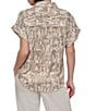 Donna Karan DKNY by Donna Karan Burnout Short Sleeve Button Front Shirt, Color:Broken City Burnout - Image 2