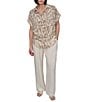 Donna Karan DKNY by Donna Karan Burnout Short Sleeve Button Front Shirt, Color:Broken City Burnout - Image 4