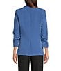 DKNY by Donna Karan Button Ruche Notch Collar Long Sleeve Jacket - Image 2