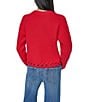 DKNY by Donna Karan Cable Knit -Weave Crew Neck Long Sleeve Sweater Top - Image 6
