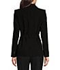 Donna Karan DKNY By Donna Karan Chain Belted Notch Lapel One-Button Jacket, Color:Black - Image 2